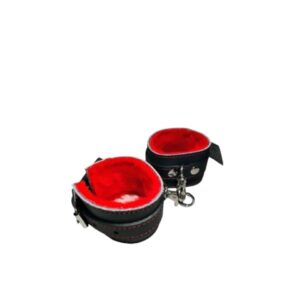 ESPOSAS DE CUERO Y PELUCHE CON MOSQUETON